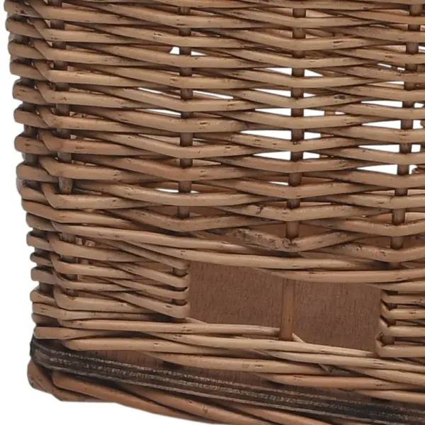 Ratta tagakorv lemmikloomale metallkattega, naturaalne paju, 55 x 31 x 36 cm – 8