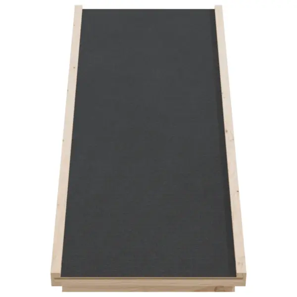 Reguleeritav kokkupandav koera kaldtee libisemiskindla pinnaga, hall nulupuit, 100 x 40 cm – 4