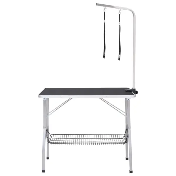 Kokkupandav reguleeritav koera pügamislaud 2 aasa ja korviga, 90 x 60 x 76 cm – 3