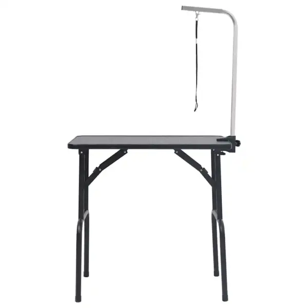 Reguleeritav kokkupandav koera pügamislaud pügamissilmusega, must-hõbedane, 81 x 48,5 x 80 cm – 3