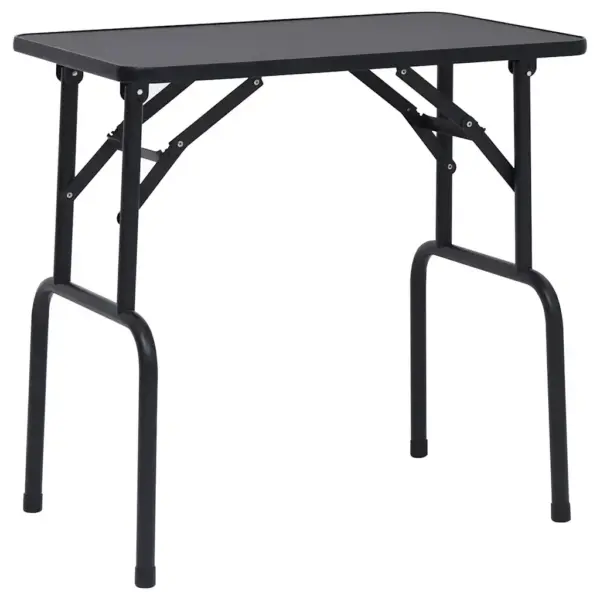 Reguleeritav kokkupandav koera pügamislaud pügamissilmusega, must-hõbedane, 81 x 48,5 x 80 cm – 5