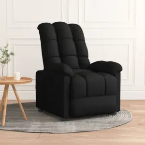 Reguleeritav must kangast tugitool käsitsi allalastava selja- ja jalatoega, 74 x 99 x 102 cm