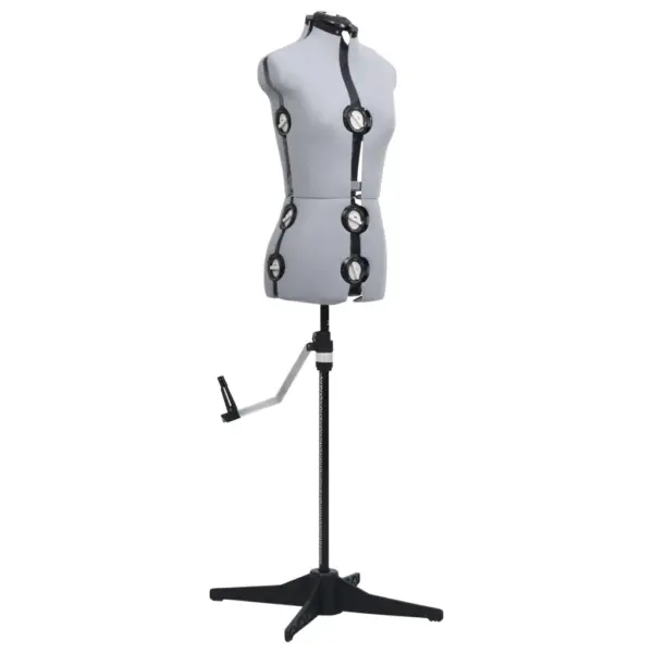 Reguleeritav naiste kleidimannekeen S, hall-must, rind 84–102 cm - 2