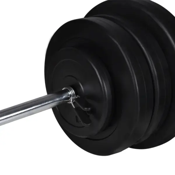 Reguleeritav treeningpink kangi- ja hantlikomplektiga, 60,5 kg, must teras – 8