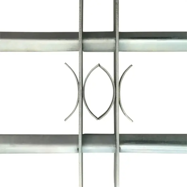Reguleeritavad aknatrellid turvalisuse tõstmiseks, 2 tk, tsingitud teras, hõbedane, kõrgus 300 mm, laius 1000–1500 mm – 4