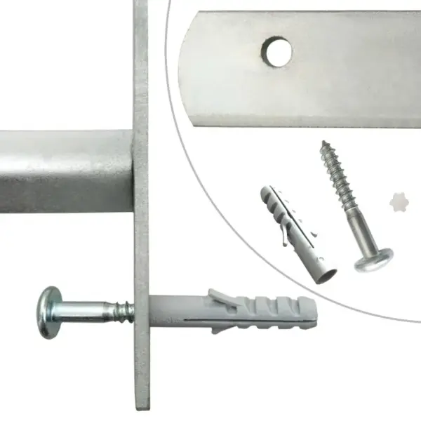 Reguleeritavad aknatrellid turvalisuse tõstmiseks, 2 tk, tsingitud teras, hõbedane, kõrgus 300 mm, laius 1000–1500 mm – 5