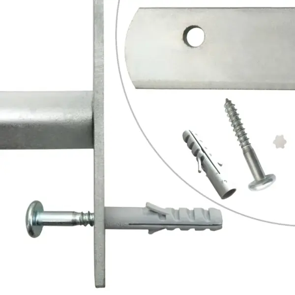 Reguleeritavad turvatrellid akendele, 2 tk, tsingitud teras, hõbedane, kõrgus 600 mm, laius 1000–1500 mm – 5