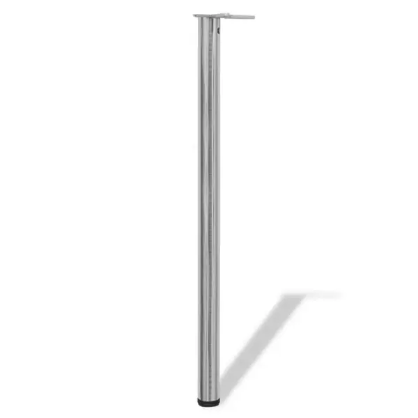 Reguleeritavad lauajalad 4 tk, harjatud nikkel, 110 cm – 2