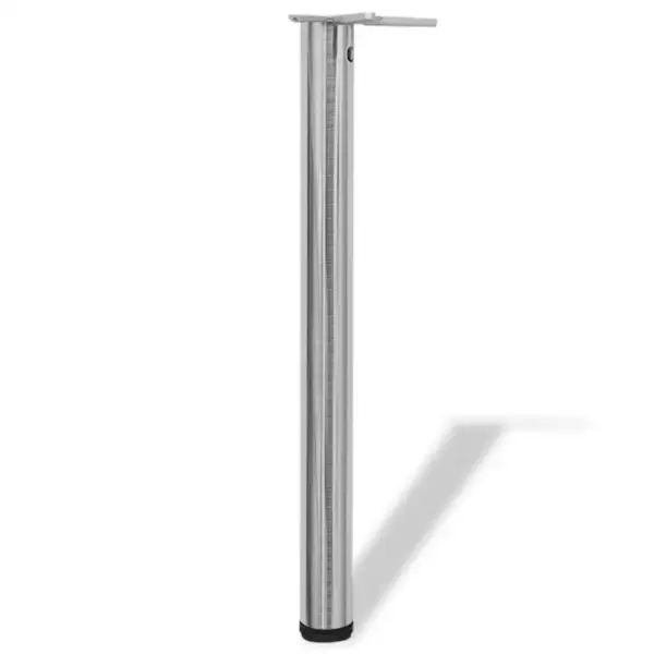 Reguleeritava kõrgusega lauajalad, 4 tk, harjatud nikkel, 60 x 710 mm – 2