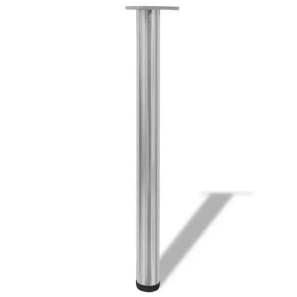 Reguleeritavad lauajalad hommiku- ja kirjutuslauale, 4 tk, harjatud nikkel, läbimõõt 6 cm, kõrgus 710–720 mm – 2