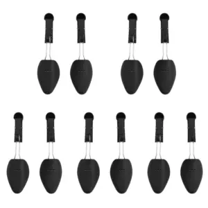 Reguleeritavad kingapuud, 5 paari, must, plast ja raud, EU 38-44