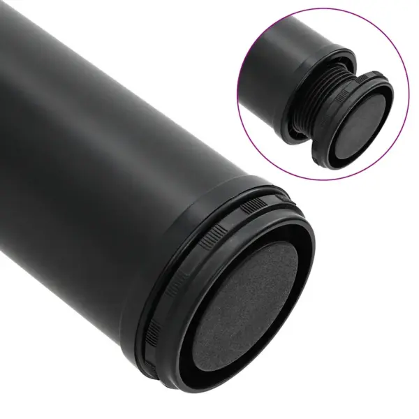 Reguleeritava kõrgusega mustad rauast lauajalad, 4 tk, 60 x 1100 mm – 6