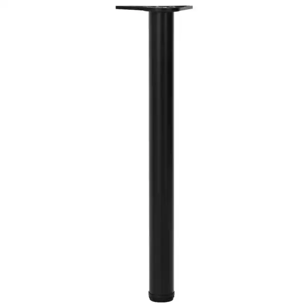 Reguleeritava kõrgusega mustad lauajalad, 4 tk, ø 60 mm, 710–720 mm – 2