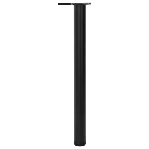 Reguleeritavad mustad lauajalad, 4 tk, raud, 71–72 cm – 2