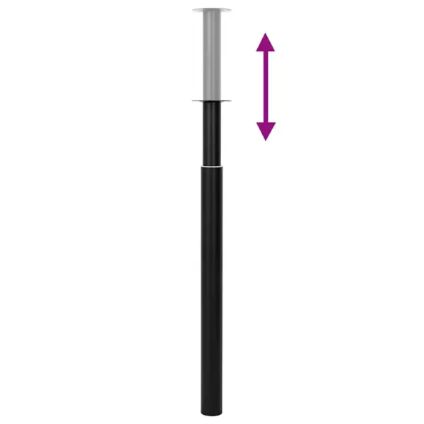 Reguleeritavad teleskoop-lauajalad, 2 tk, must, läbimõõt 60 mm, kõrgus 710–1100 mm – 4