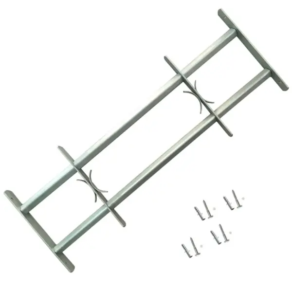Reguleeritavad terasest aknatrellid, 2 tk, hõbedane, 700–1050 mm, kõrgus 300 mm - 2