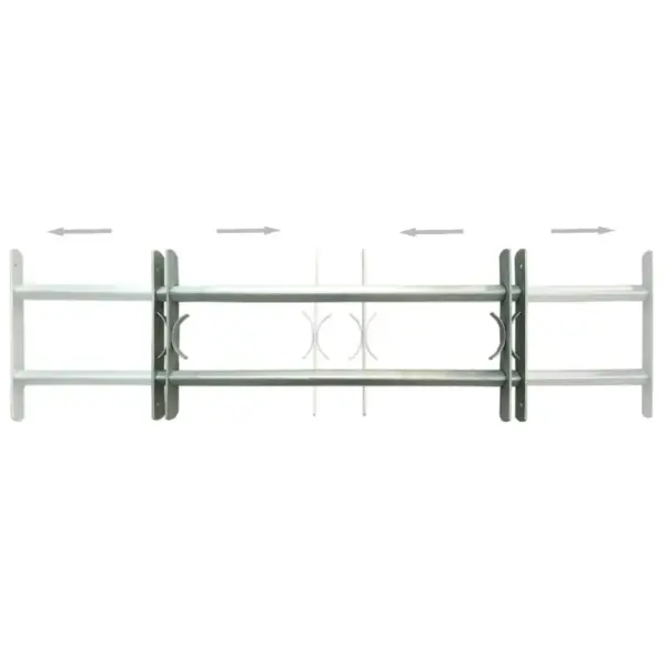 Reguleeritavad terasest aknatrellid, 2 tk, hõbedane, 700–1050 mm, kõrgus 300 mm - 3