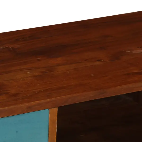 Retrostiilis telerikapp 3 sahtliga ja 2 hoiuruumiga, akaatsiapuit, 110 x 35 x 50 cm – 7