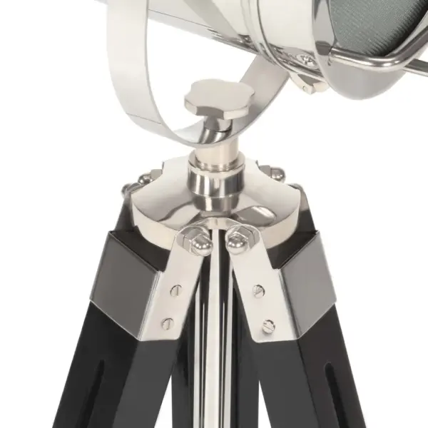 Retro Hollywoodi stiilis statiivpõrandalamp, must mangopuit, 55–69 cm – 12