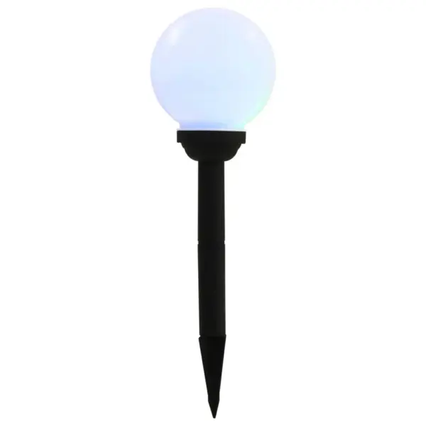 Kerakujulised RGB LED päikeselambid aeda, 8 tk, valge, kera 15 cm – 4