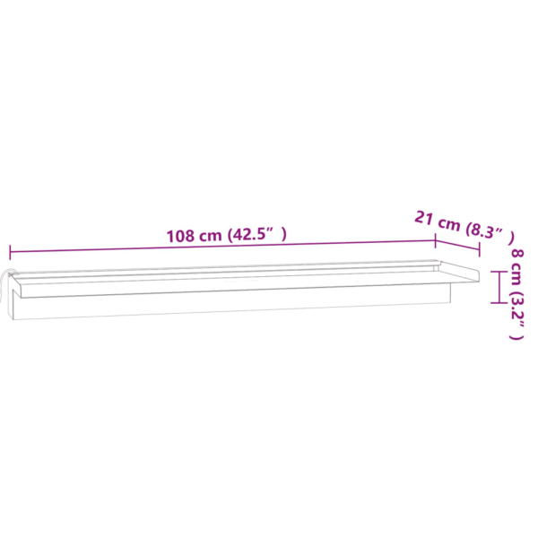 RGB LED-veekosk tiigile ja basseinile, harjatud roostevaba teras, 108 cm – 12