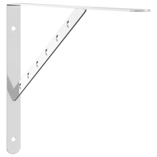 Riiulikandurid 4 tk, hõbedane harjatud roostevaba teras, 40 x 2,5 x 25 cm, kandevõime 50 kg – 3