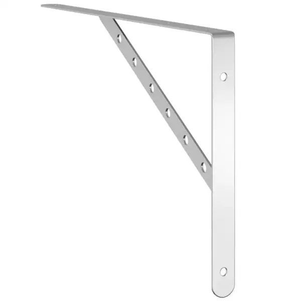 Riiulikandurid 4 tk, hõbedane harjatud roostevaba teras, 40 x 2,5 x 25 cm, kandevõime 50 kg – 8