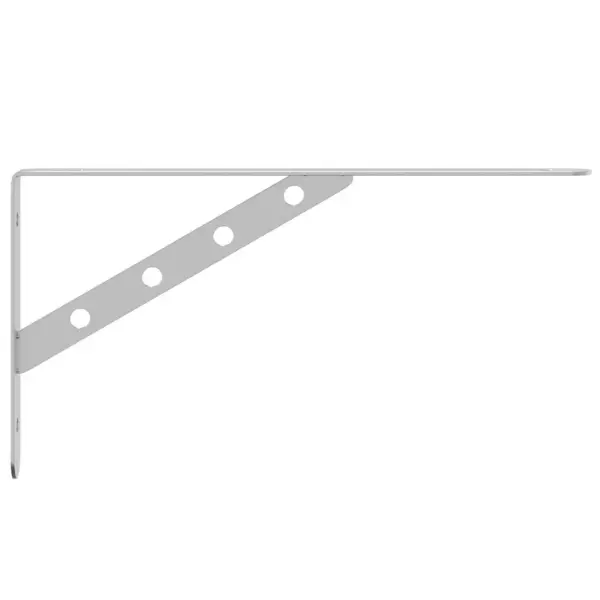 Riiulikandurid 4 tk, hõbedane roostevaba teras, 30 x 2,5 x 15,5 cm, kandevõime 50 kg – 7