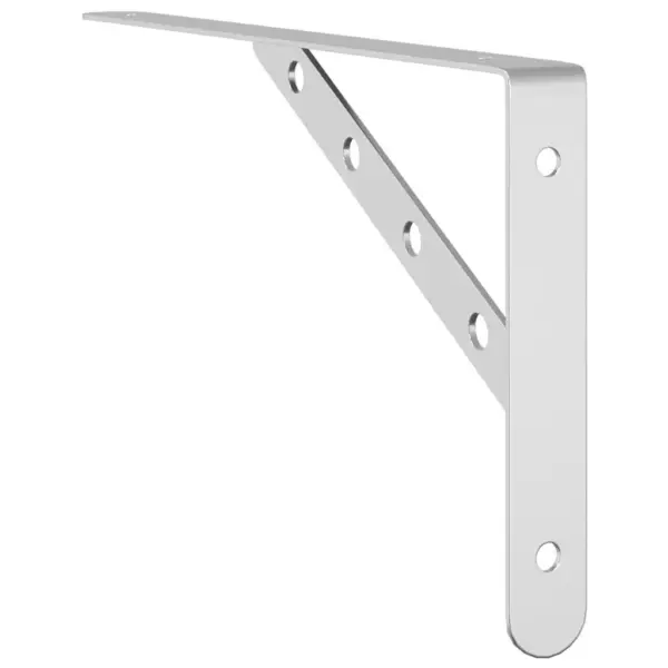 Riiulikandurid 4 tk, hõbedane roostevaba teras, 30 x 2,5 x 15,5 cm, kandevõime 50 kg – 8