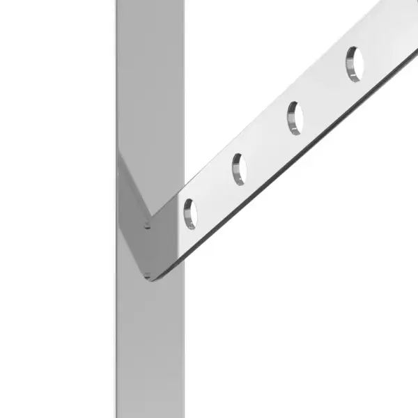 Riiulikandurid 4 tk, hõbedane roostevaba teras, 30 x 2,5 x 15,5 cm, kandevõime 50 kg – 9