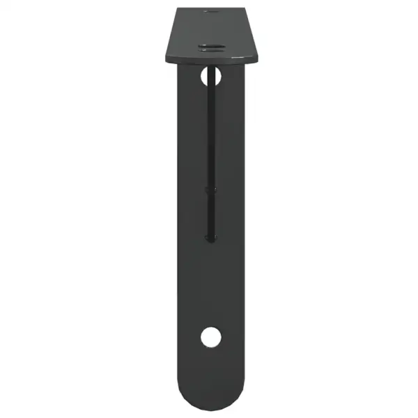 Riiulikandurid 4 tk, must roostevaba teras, 23,5 x 2,5 x 15,5 cm, kandevõime 50 kg – 5