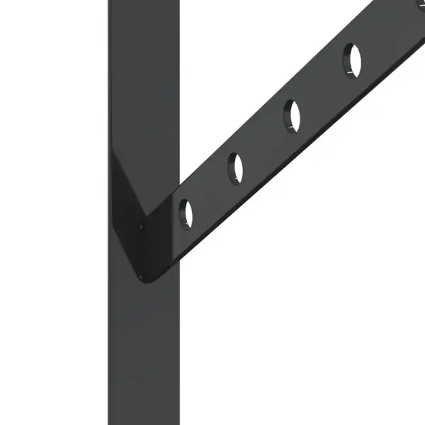 Riiulikandurid 4 tk, must roostevaba teras, 23,5 x 2,5 x 15,5 cm, kandevõime 50 kg – 8