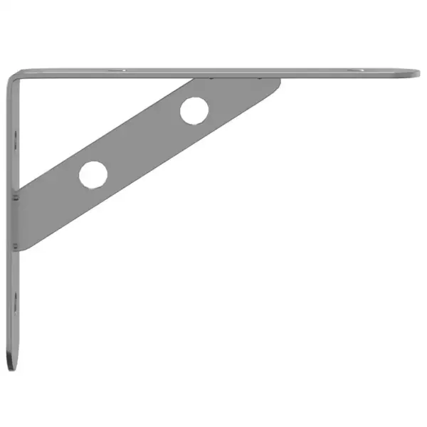 Riiuliklambrid kuni 50 kg kandevõimega, 4 tk, hõbedane roostevaba teras, 15 x 2,5 x 11,5 cm – 7