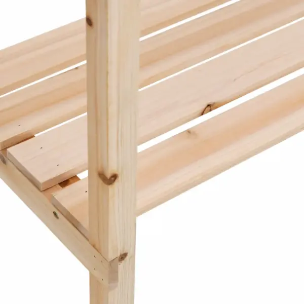 Tsingitud lauaplaadiga riiulitega taimelaud, nulupuit, 78 x 38 x 82,5 cm – 8