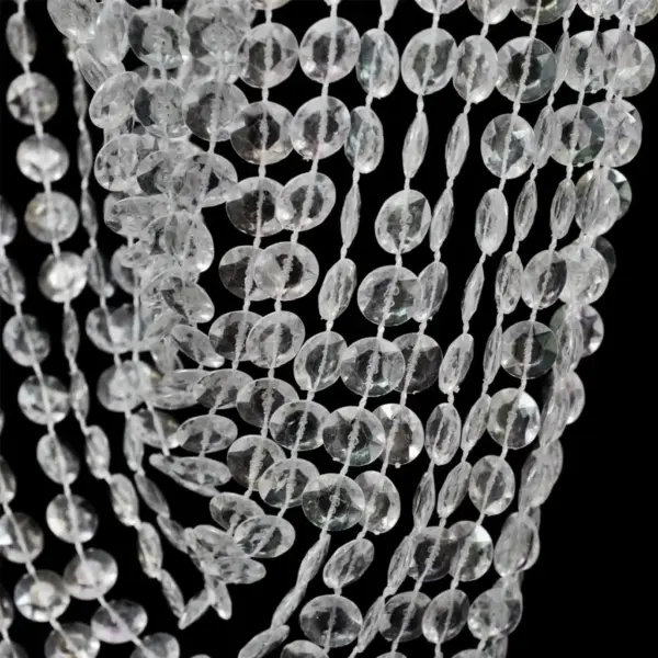 Rippuv lühter läbipaistvate helmestega, plast ja teras, 22 x 58 cm – 4