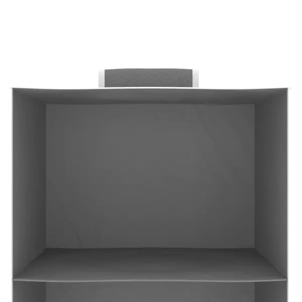 Rippuvad kapikorrastajad 4 riiuliga, 2 tk, hall-valge kangas, 30 x 30 x 84 cm – 8