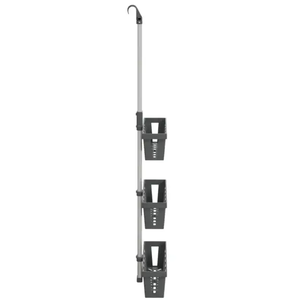 Riputatav duširiiul 3 korviga, reguleeritav kõrgus 67–105 cm, hõbedane alumiinium, 30 x 15 cm – 4
