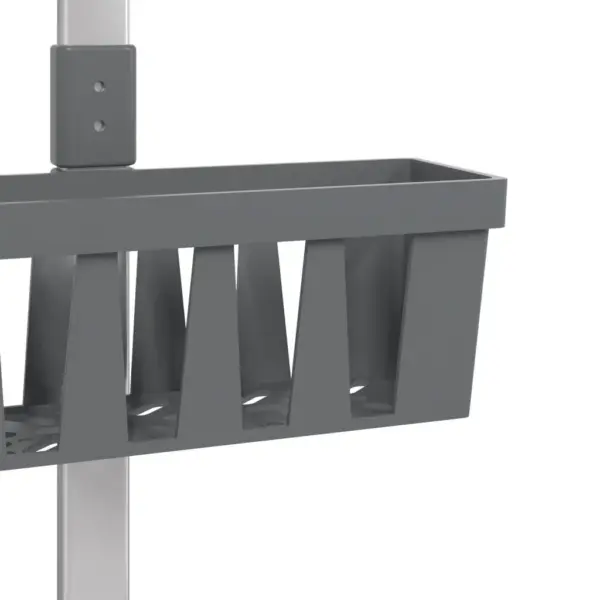 Riputatav duširiiul 3 korviga, reguleeritav kõrgus 67–105 cm, hõbedane alumiinium, 30 x 15 cm – 6