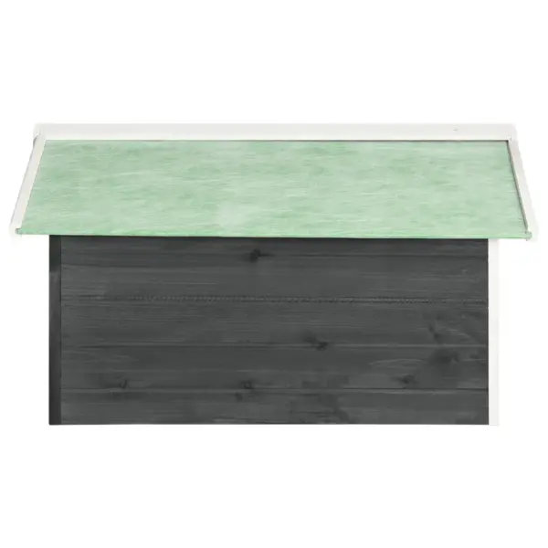 Robotniiduki garaaž kuusepuidust, hall-valge, 72 x 87 x 50 cm – 6