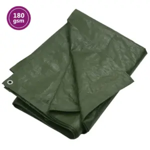 Roheline HDPE present alumiiniumist aasadega, 4 x 6 m, 180 g/m²