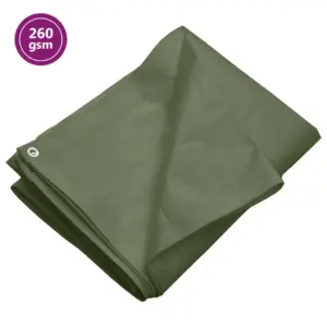 Roheline HDPE present alumiiniumist aasidega, 260 g/m², 8 x 10 m