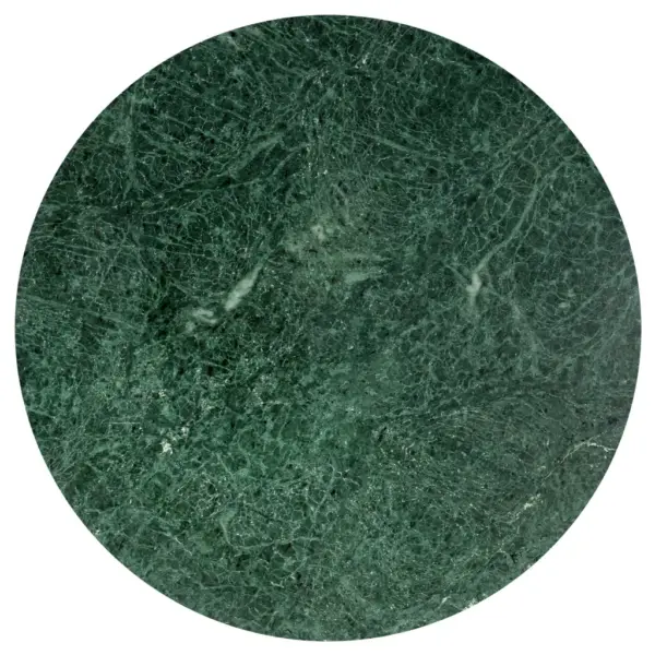 Roheline marmori tekstuuriga kiviplaadiga kohvilaud messingitooni metallraamiga, 60 x 60 x 35 cm - 3