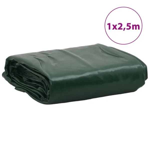 Veekindel roheline present PVC-kattega, 1 x 2,5 m, 650 g/m² – 8