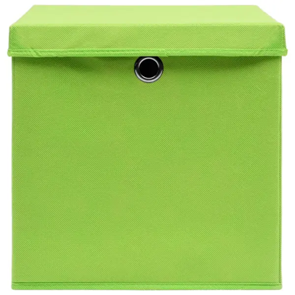 Kokkupandavad hoiukastid kaantega, 4 tk, roheline, 32 x 32 x 32 cm – 4