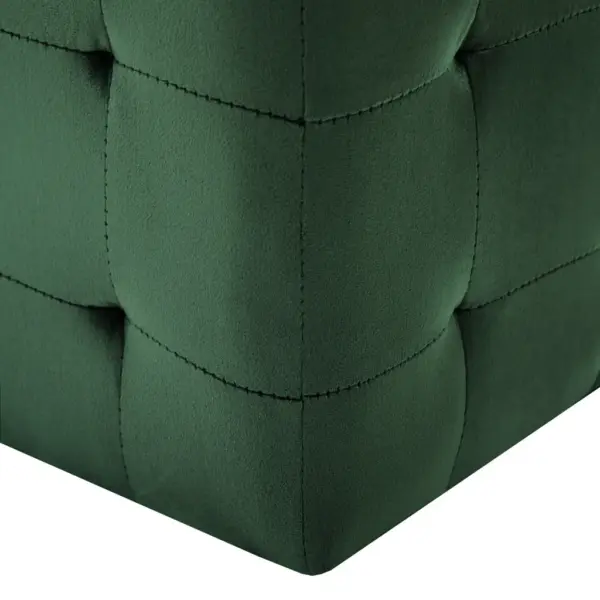 Rohelised sametist tumbad, 2 tk, 30 x 30 x 30 cm, puidust raamiga - 5