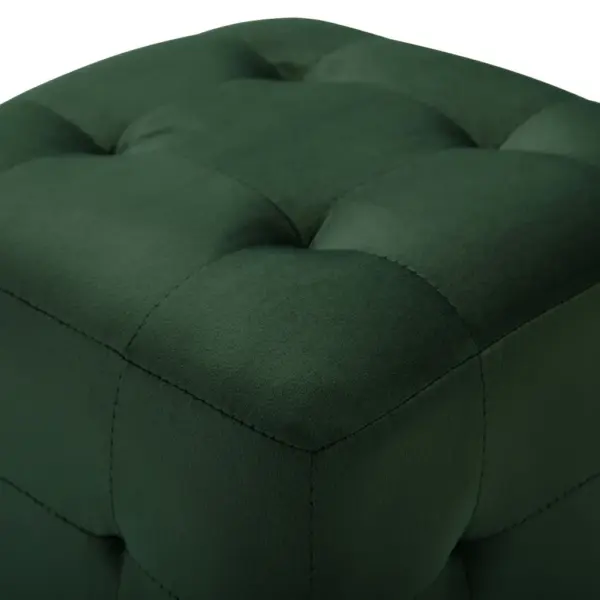Rohelised sametkangast tumbad, 2 tk, puidust raamiga, 30 x 30 x 30 cm – 4
