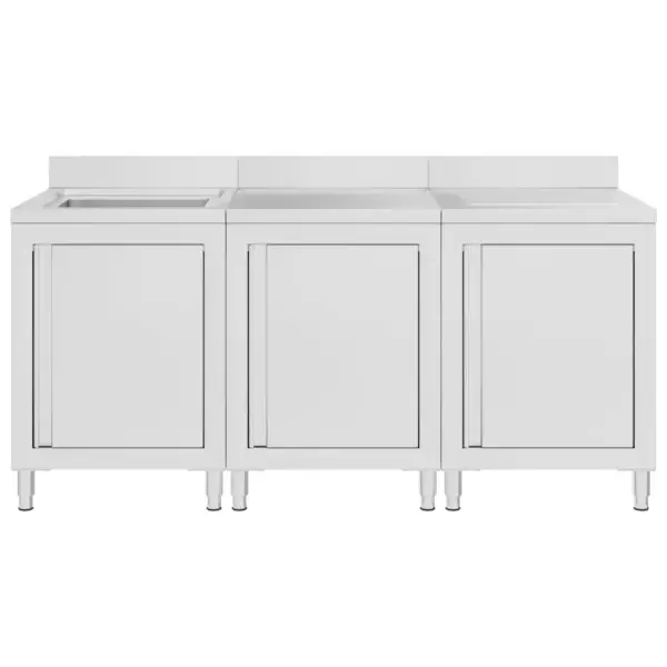 Kommertsköögi valamukomplekt nõrutuskapiga, roostevaba teras, 180 x 60 x 96 cm – 3
