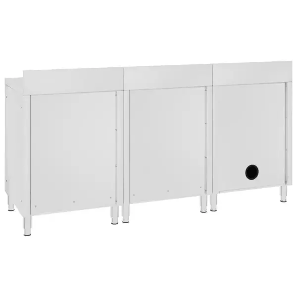 Kommertsköögi valamukomplekt nõrutuskapiga, roostevaba teras, 180 x 60 x 96 cm – 5