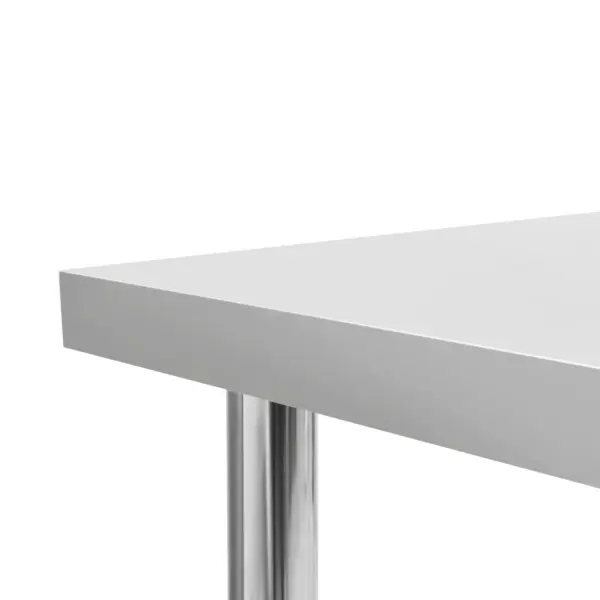 Roostevabast terasest köögi töölaud riiulitega, reguleeritavate jalgadega, 120 x 60 x 150 cm – 12