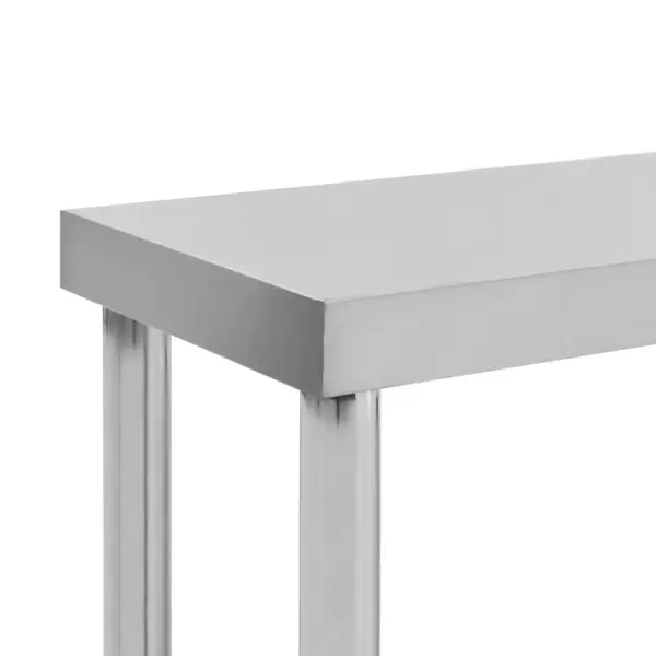 Roostevabast terasest köögi töölaud riiulitega, reguleeritavate jalgadega, 120 x 60 x 150 cm – 13